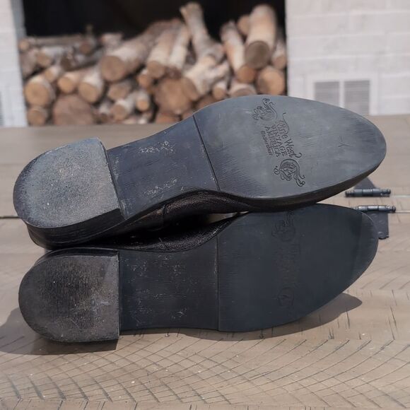 Nine West Vintage America Vavalcaria Black Leather Harness Riding Boots Sz 6.5 - Picture 13 of 14